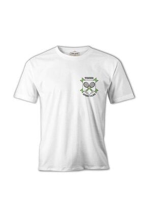 Tenis - Sports Club Logo Beyaz Erkek Tshirt MB-1259