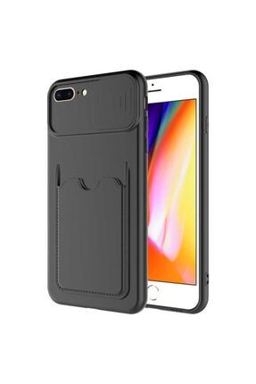Apple Iphone 8 Plus Kılıf Kartix Jelly Silikon Kartlıklı Siyah krks17487694013