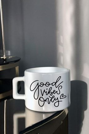 Good Vibes Only Tasarımlı Beyaz Çay-kahve Fincanı TYC00191239223