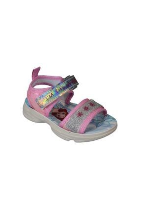 Gezer Kız Çocuk Fuşya Gri Simli Tabanı Prenses Desenli Çırtlı Sandalet YKA00124