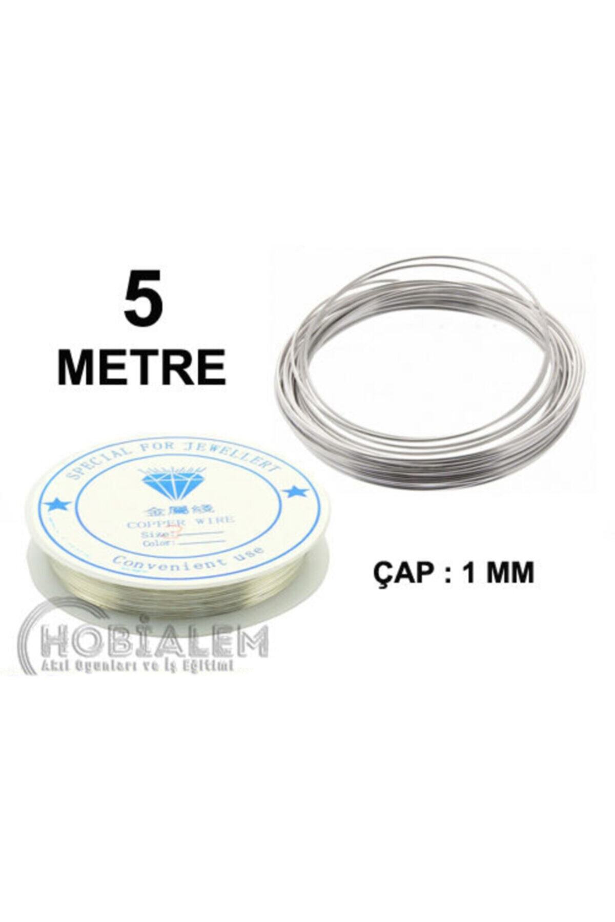Hobialem 5 Metre, Alüminyum Tel, 1 Mm Kalınlık, Makara Tel, Metal Tel