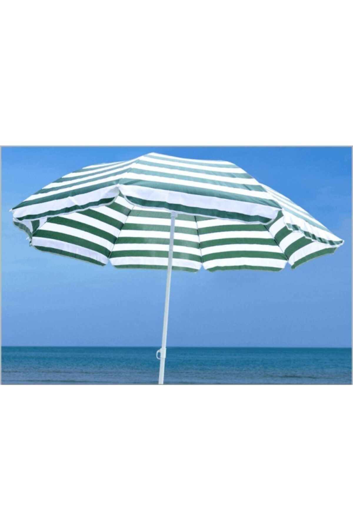 Green and white umbrella store