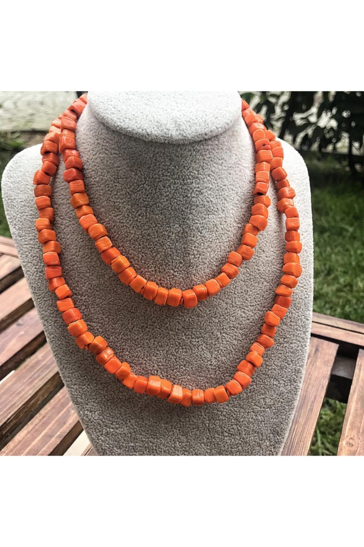 Orange sales stone necklace