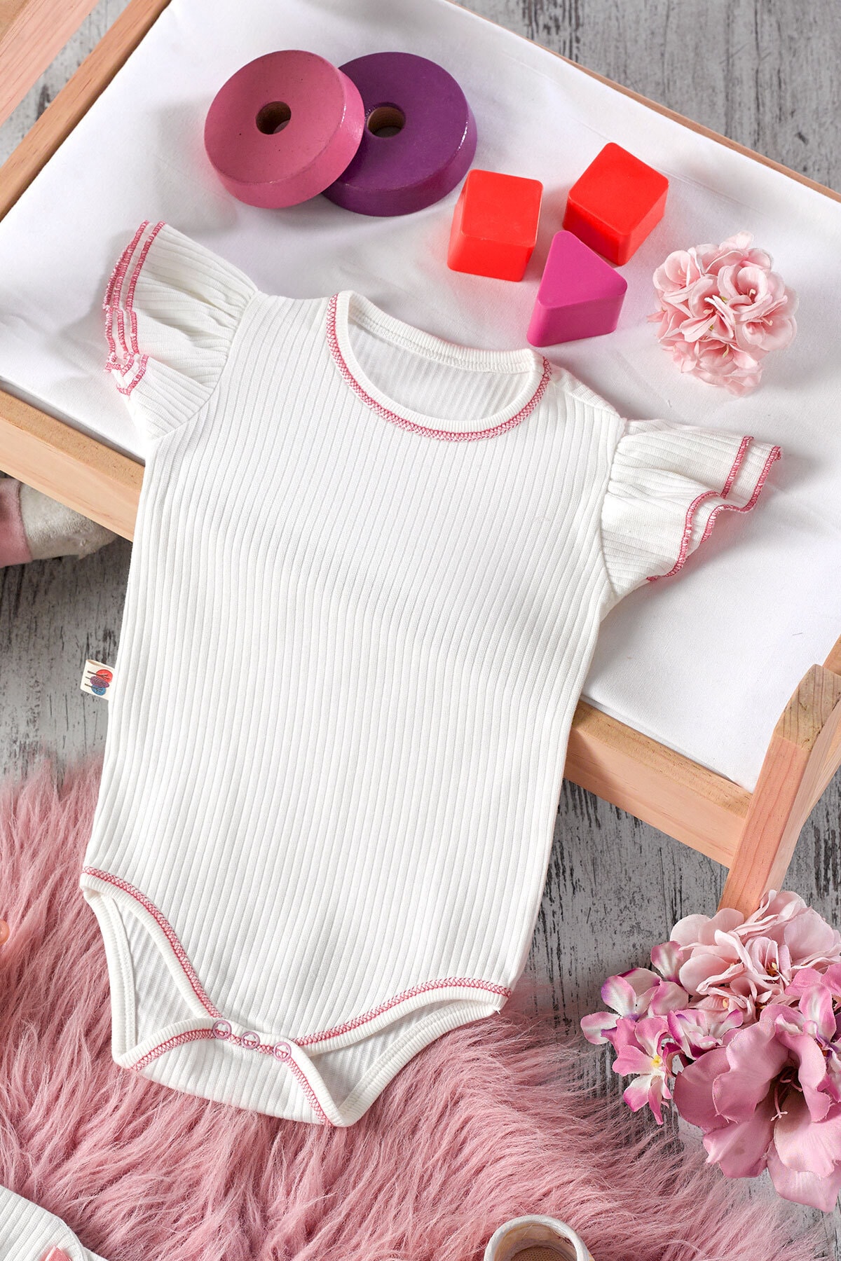 بادی نوزادی دخترانه سفید Salvia Dione | SLV1012 اورجینال - تصویر 3