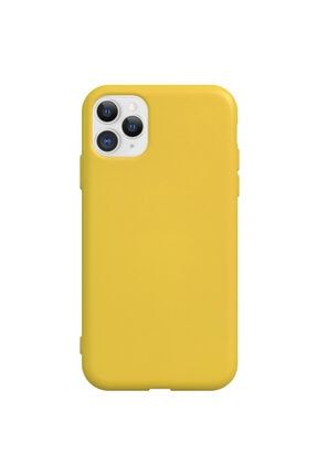 Iphone 11 Pro Sarı Silikon Telefon Kılıfı klf032