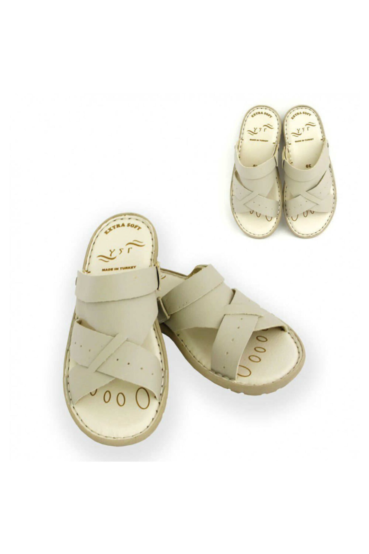 BERAT Sandalet Terlik Hac Ve Umre Için Krem Renk 42 Numara