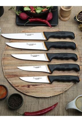 Platinum Serisi Mutfak Bıçak Seti Et Ekmek Sebze Meyve Bıçağı 5 Li Set 89