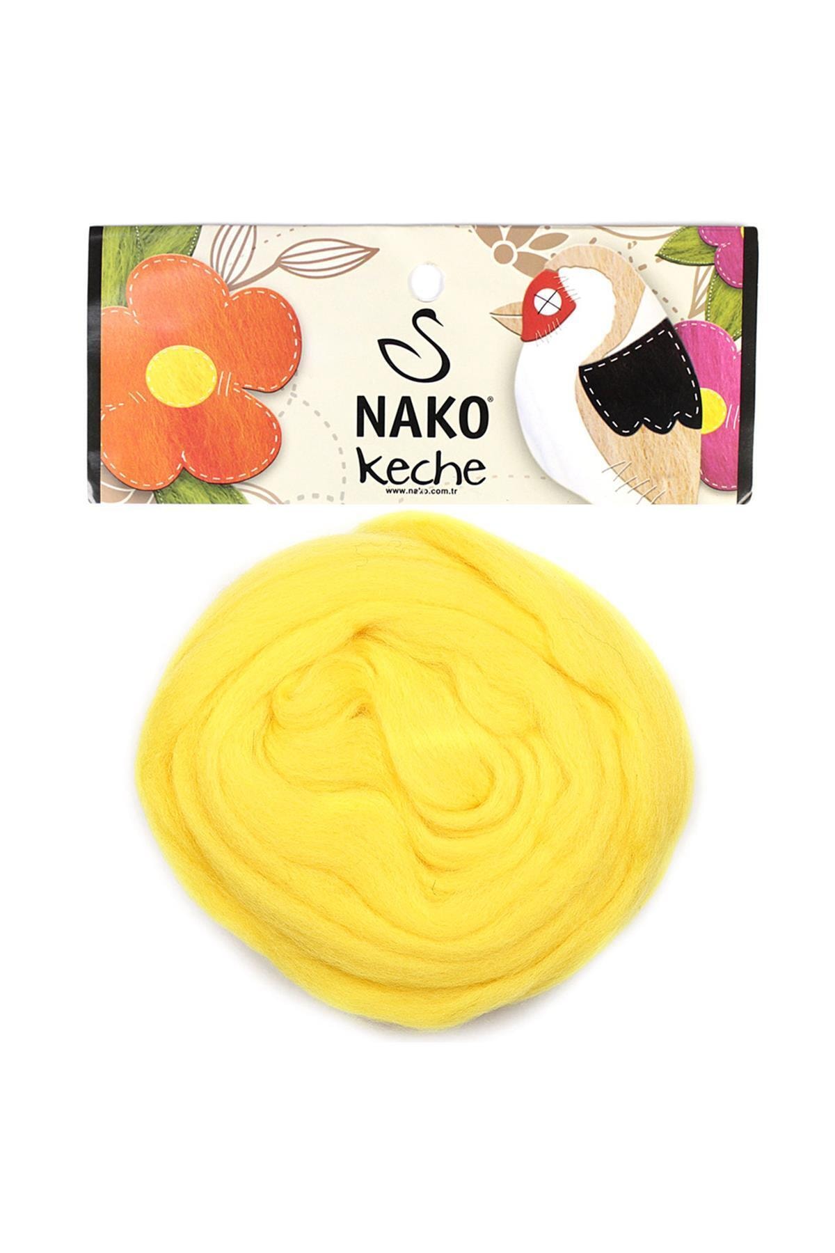 NAKO Keche 1 Adet 3101 Limon Sarı Yün Keçe