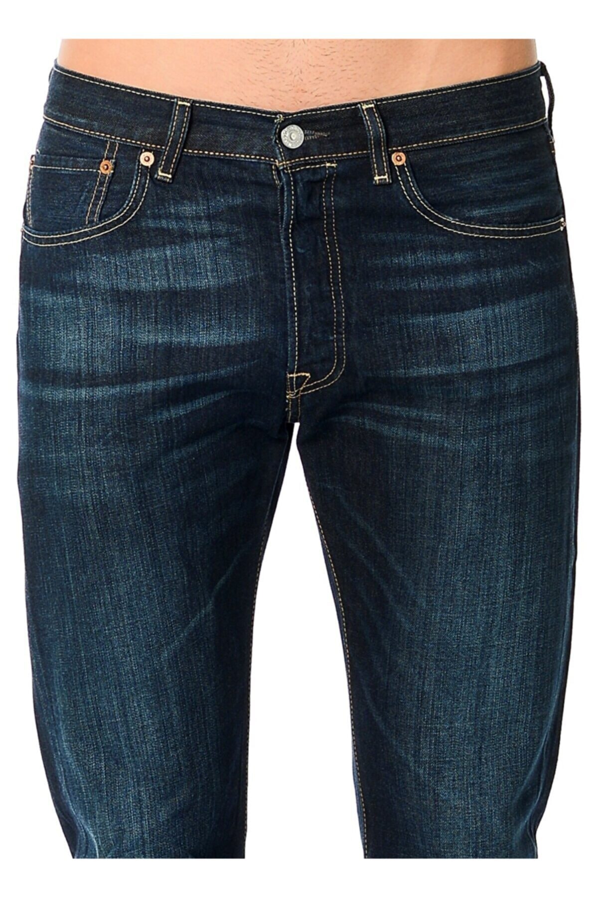 شلوار لیوایز مردانه پاموک آبی سرمه ای    فاق نرمال   Slim/اسلیم فیت  | Levi's 00501-1722 UM - تصویر 5