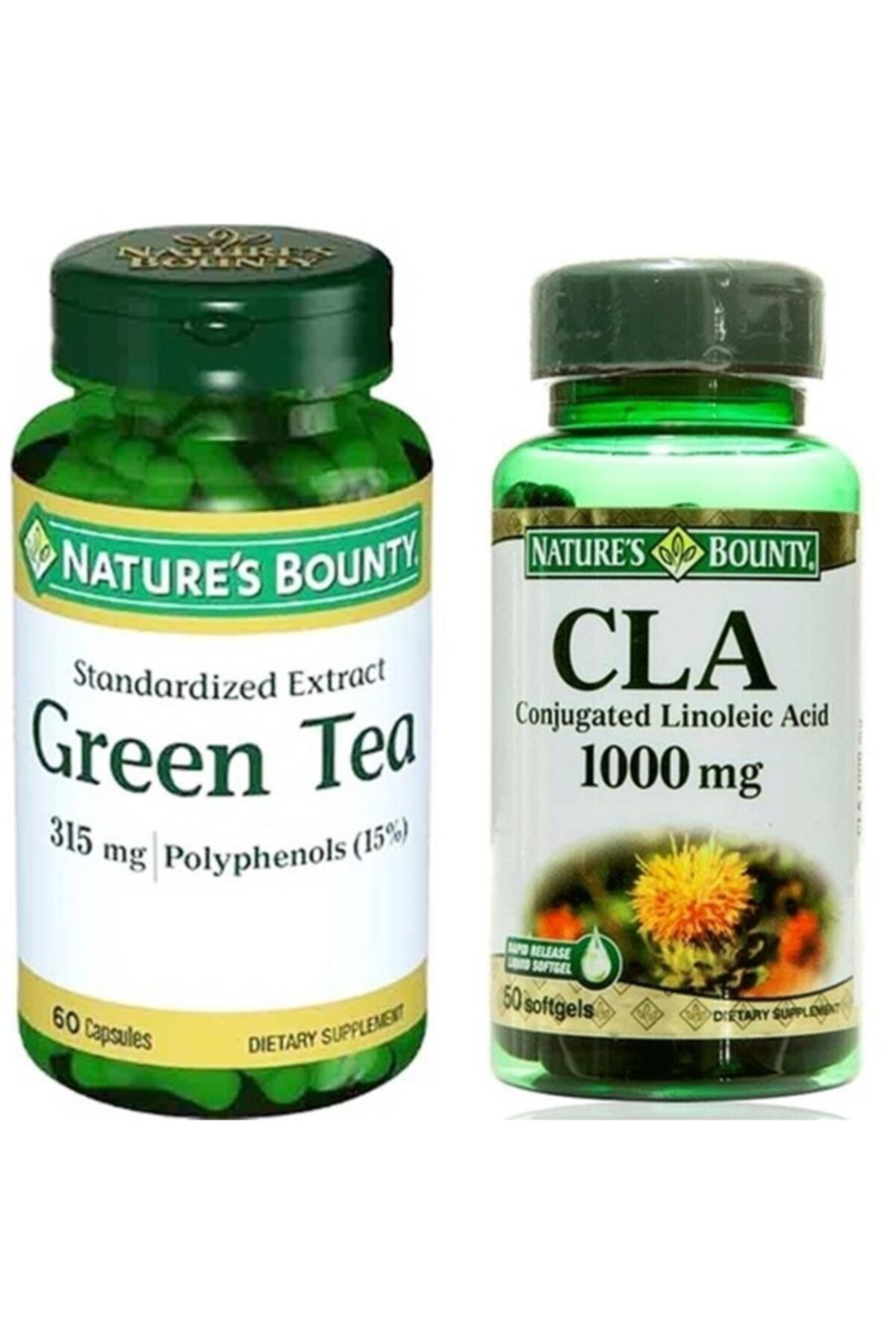 Natures Bounty Green Tea Extract 315 Mg 60 Kapsül+ Cla 1000 Mg 50