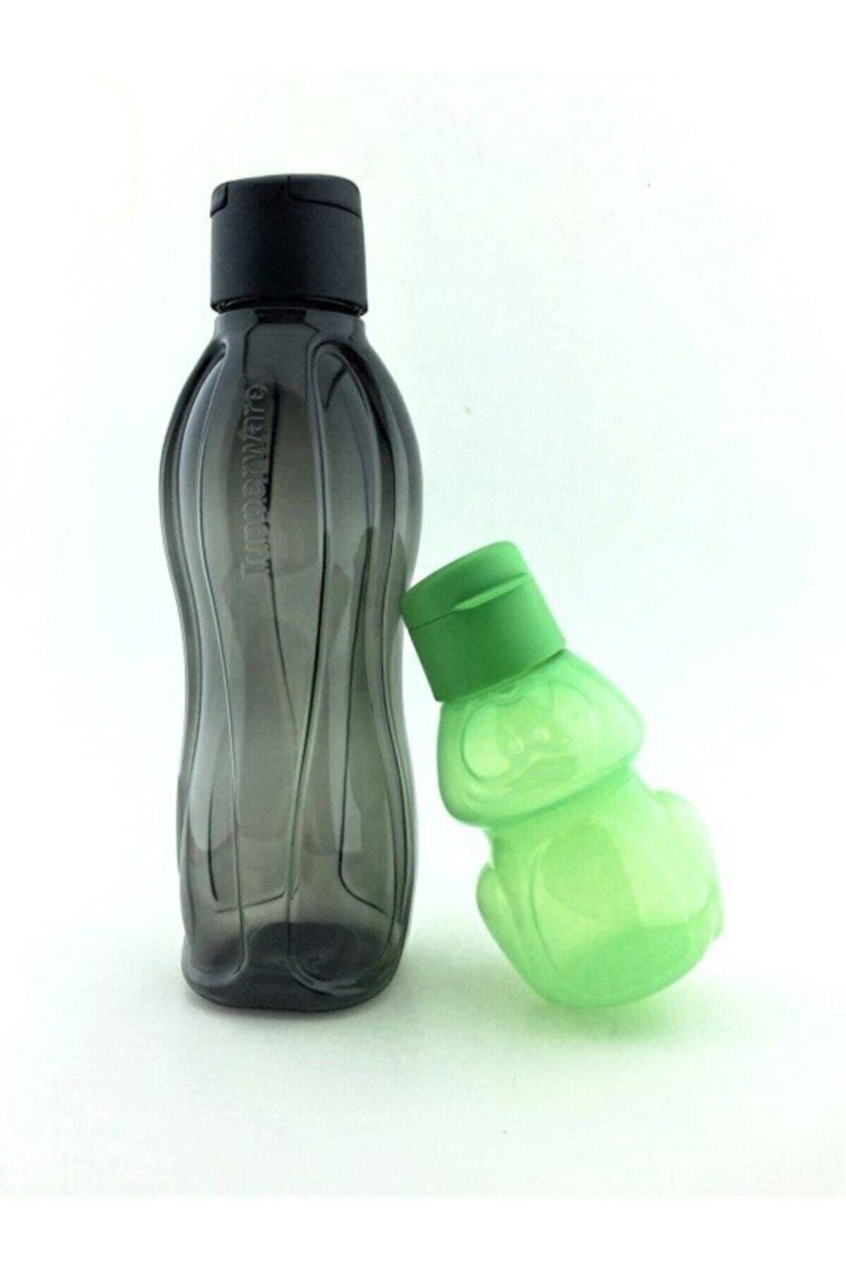 Tupperware-Eco Bottle 1lt and 350 Ml Black Frog - Set of 2 6