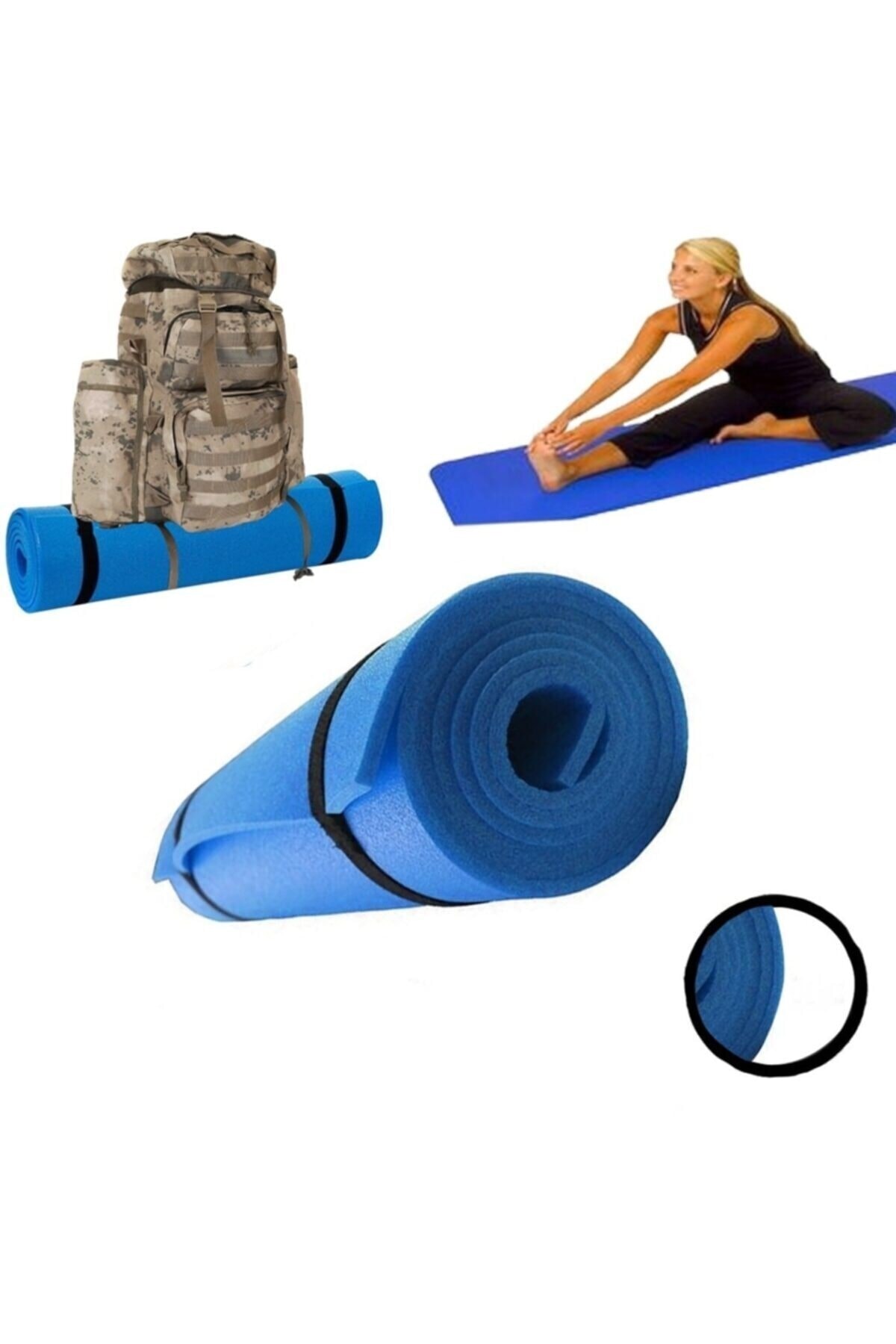 Attack Sport Pilates Minderi, Yoga Matı Mavi 6 Mm 60x180