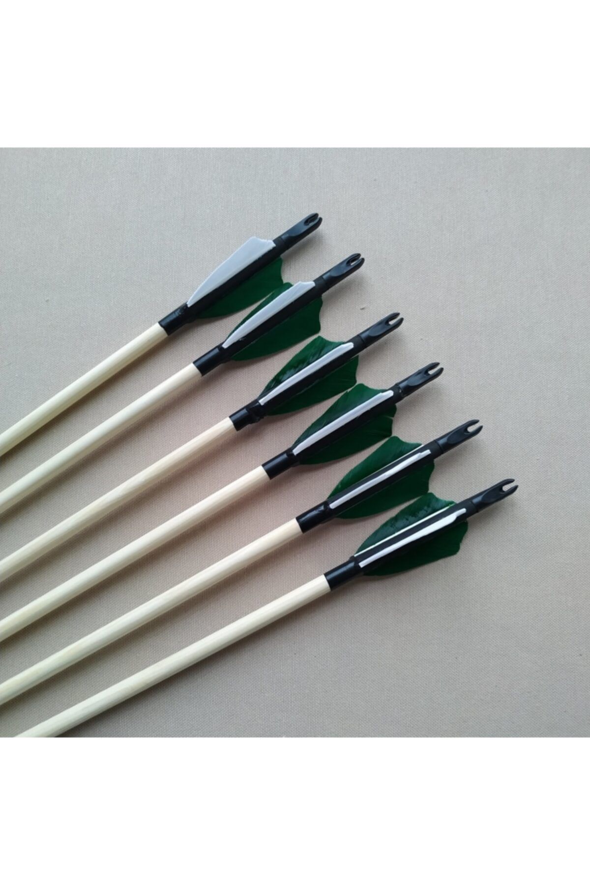 KONURALP OKÇULUK Geleneksel Okçuluk - Ahşap Ok (2.5" Tüylü-76 Cm)