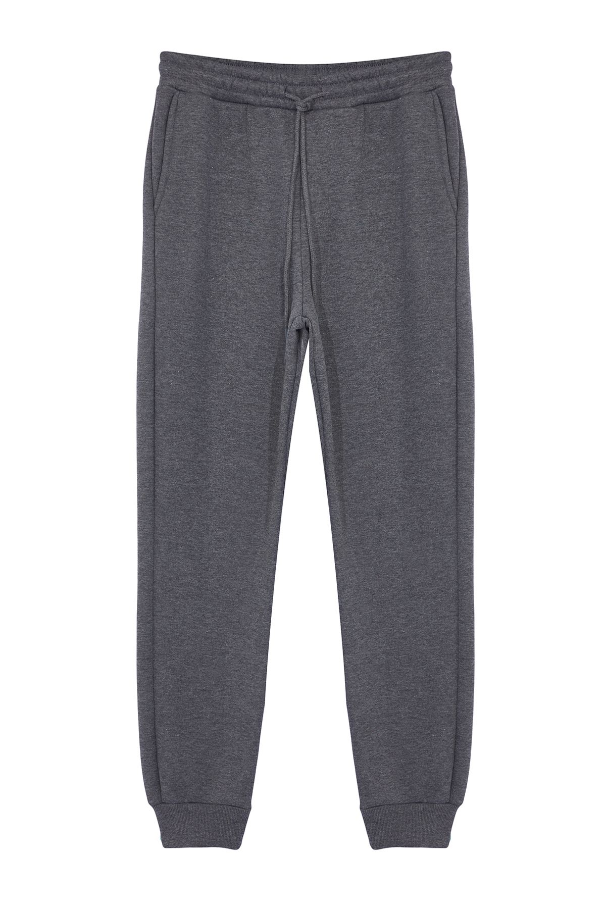 Trendyol Collection-AnthracitE FleEcE/ζεστό SwEAtpants - κανονική εφαρμογή TMNAW21EA0264 7