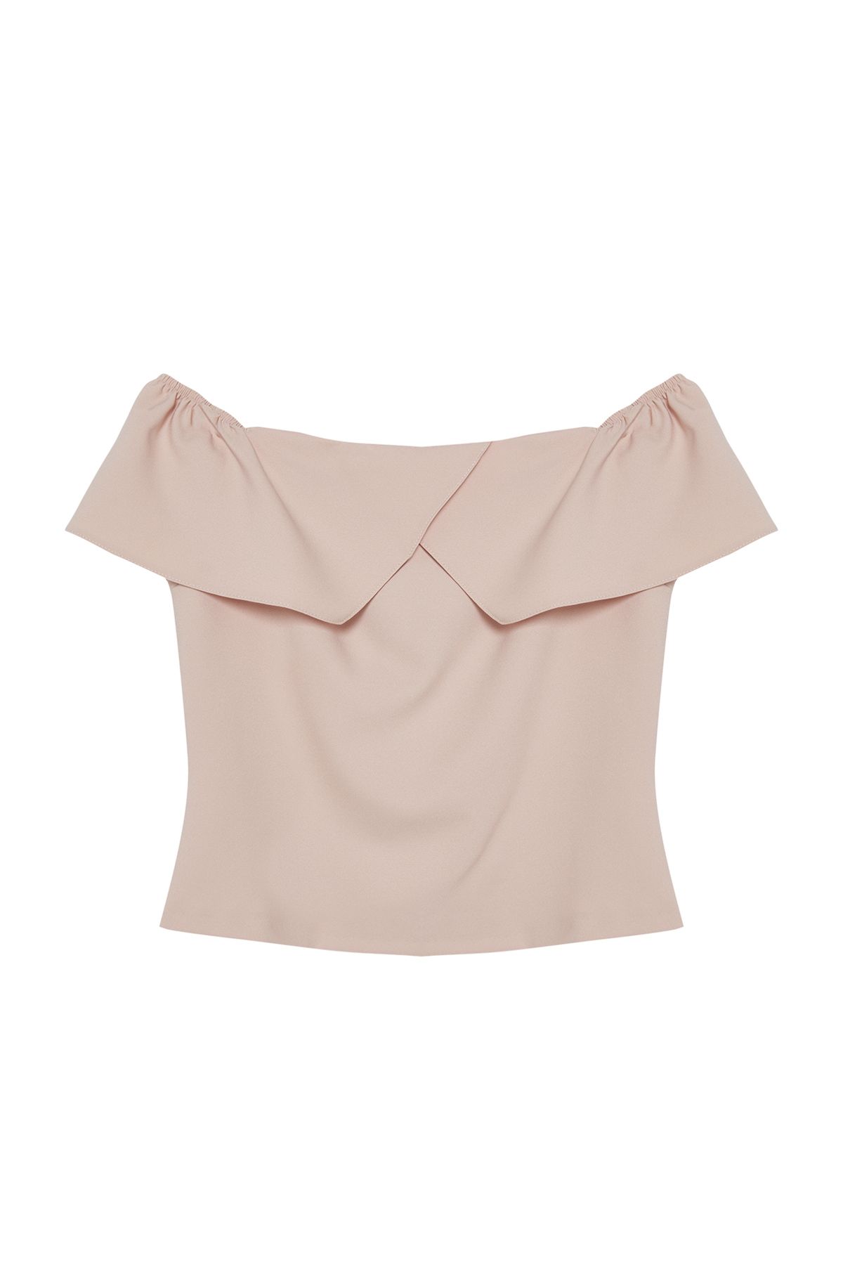 Trendyol Collection-Beżowa tkana bluzka z odsłoniętymi ramionami - TWOSS24BZ00672 5