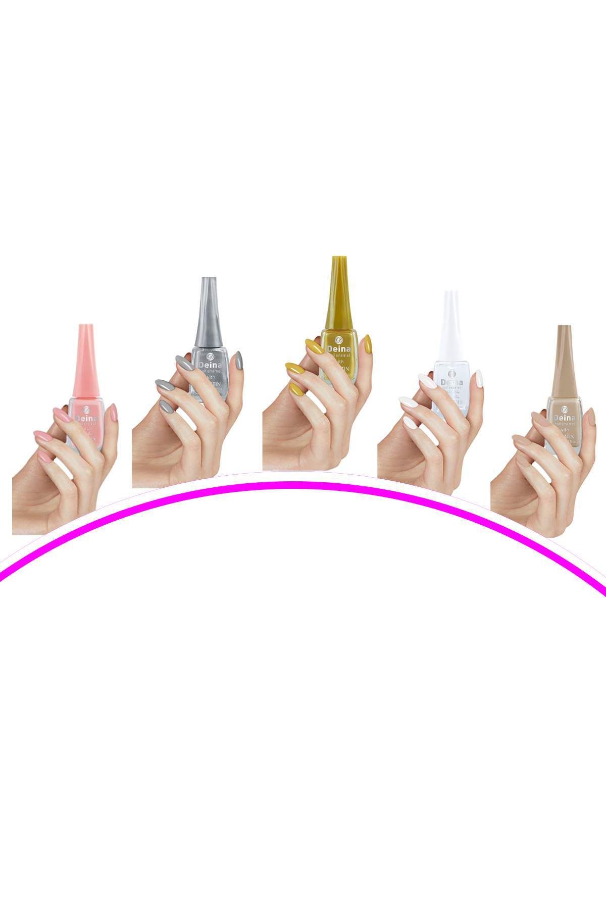 Deina 5 Adet Keratinli Besleyici Oje 14 ml SET7