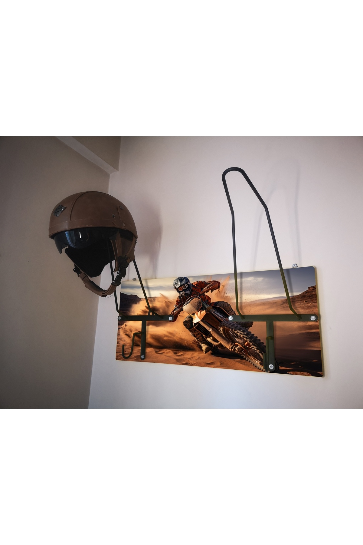 Motorcycle Helmet Hanger, Motor Helmet Hanger, Helmet Hanger CROSSX2V1