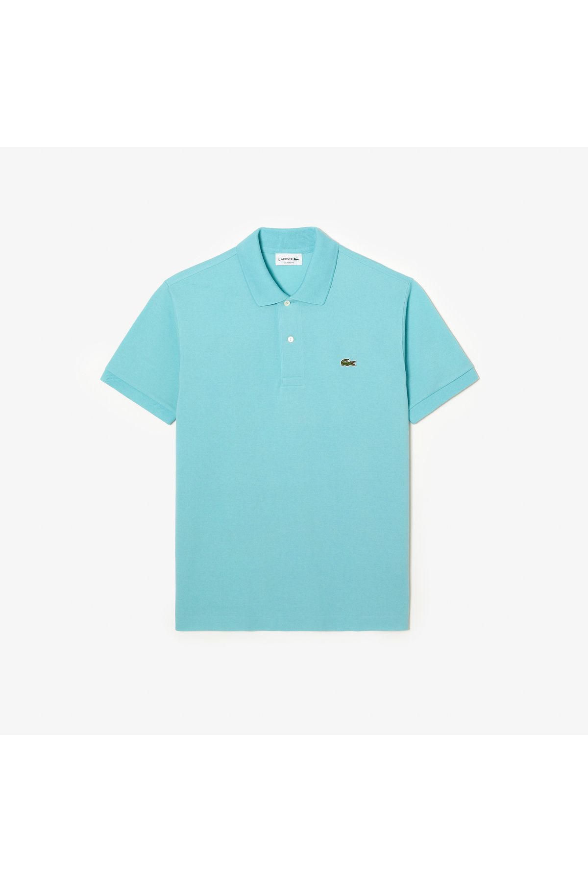 تی شرت یقه پولو آبی مردانه کلاسیک Fit L.12.12 چوگان روشن Lacoste