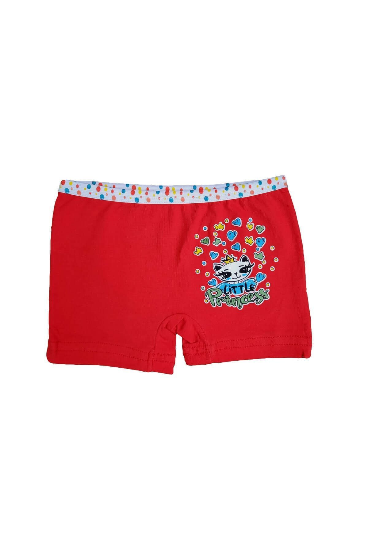 Dondeza-12 Pack Girl's Colorful Lycra Cotton Boxer Panties 6