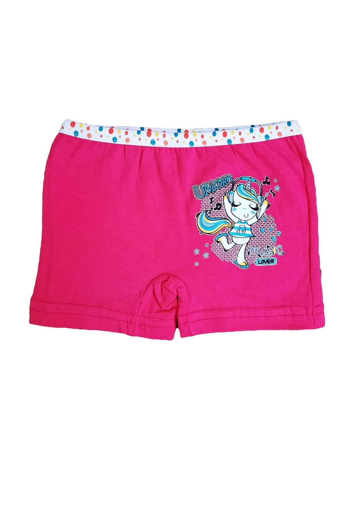 Dondeza-12 Pack Girl's Colorful Lycra Cotton Boxer Panties 4