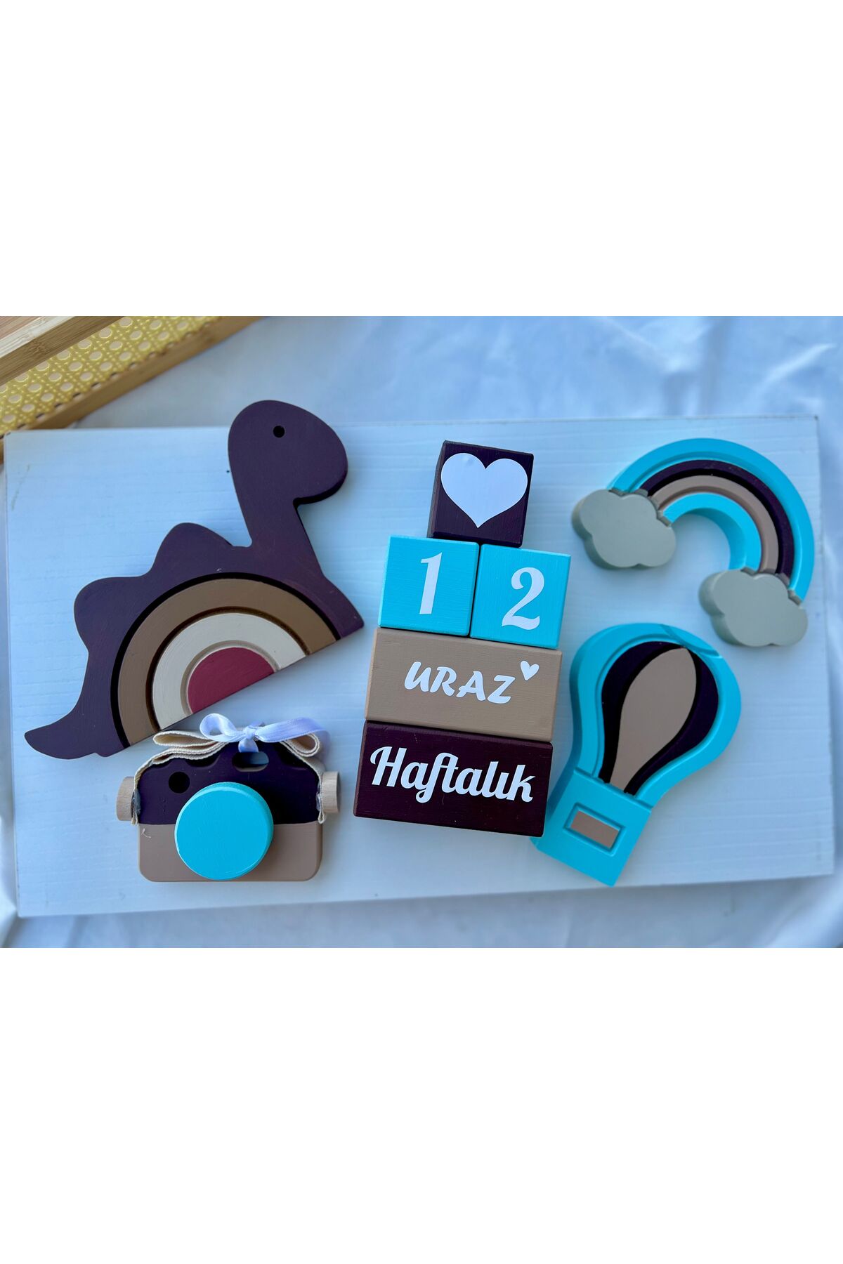 9 parça set objeli anı küpü seti bebek hediyelik