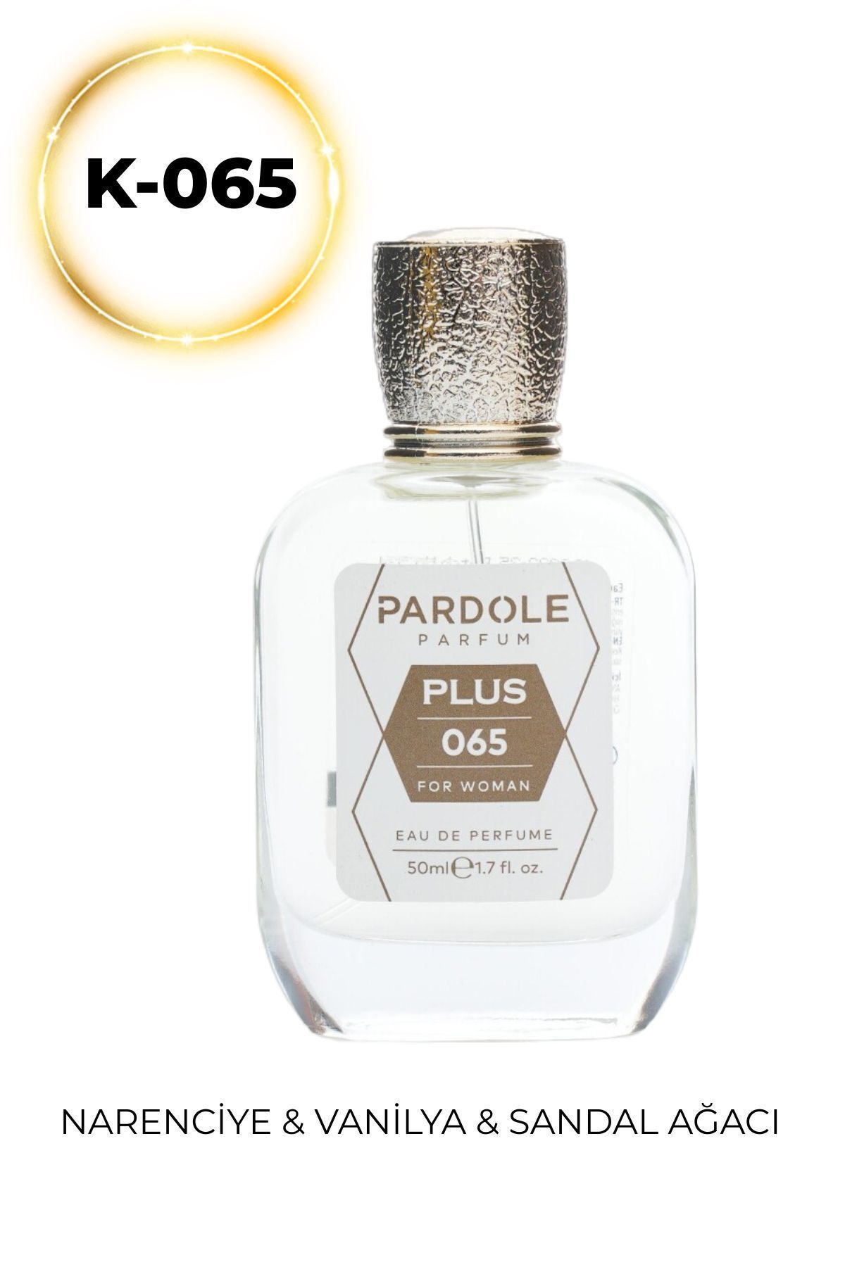 عطر زنانه K 065 50 میل وانیل درخت صندل مرکبات PARDOLE