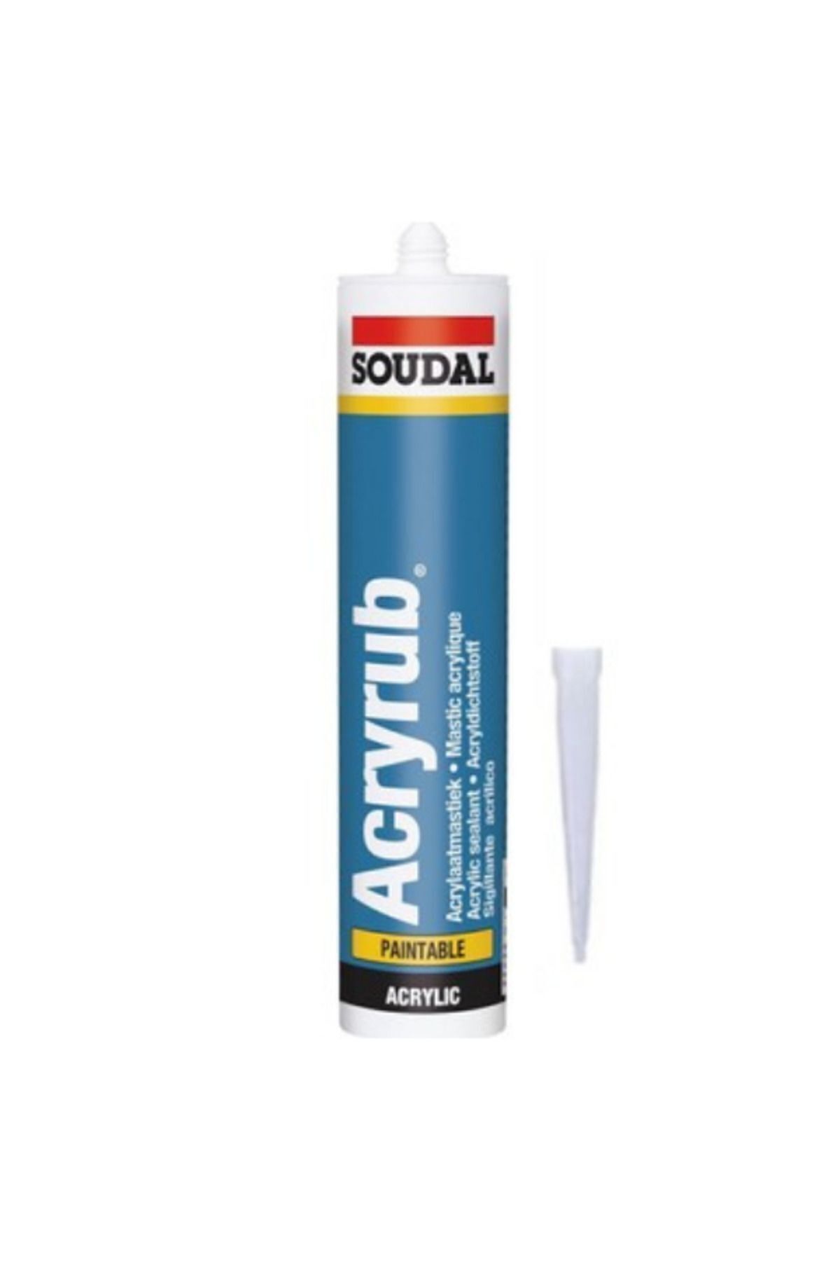 Soudal Silikonize Mastik Beyaz 500gr. Soudal