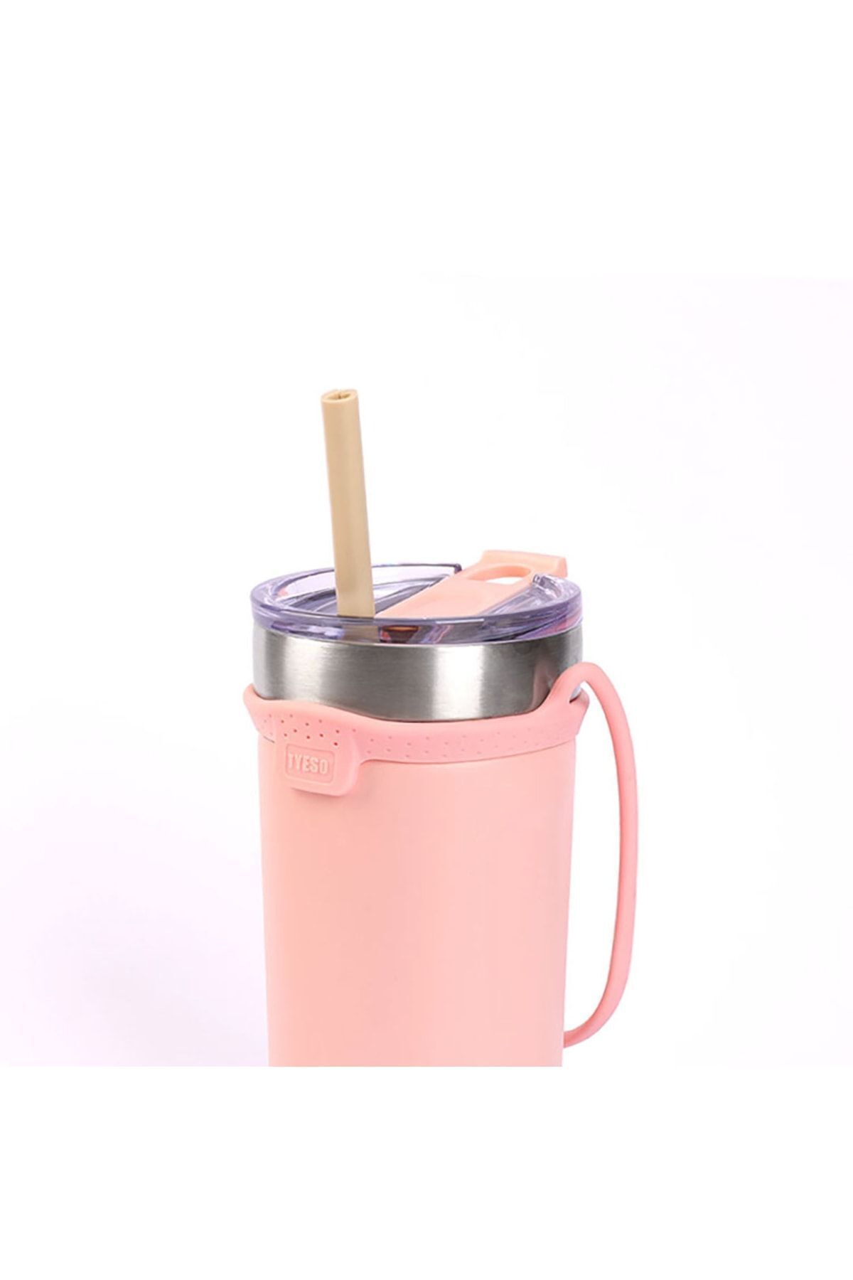 Tyeso-Soulmate 550ml White Tumbler - Vacuum, Stainless Steel and Silicone Hanger 3
