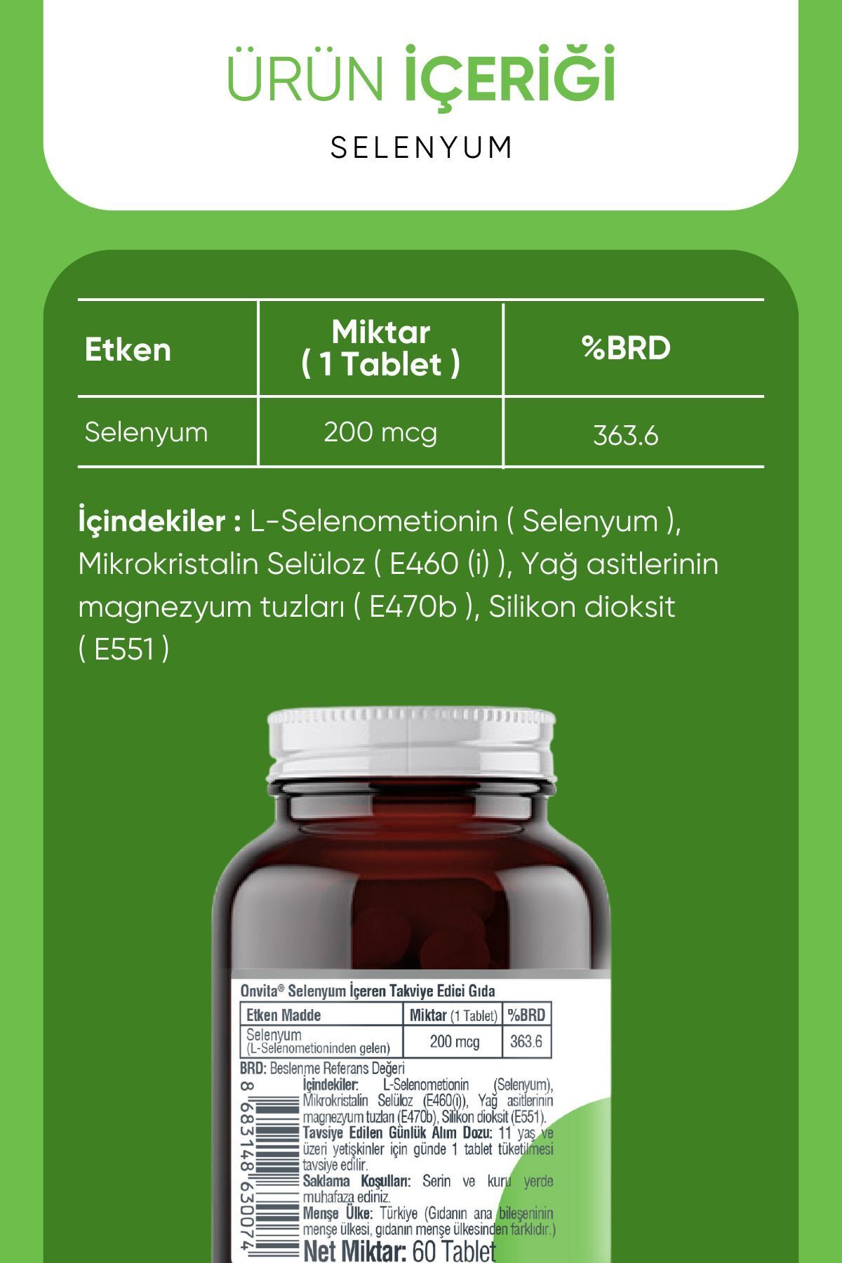 Onvita-Selenium 200 Mcg - 60 Tablets 3