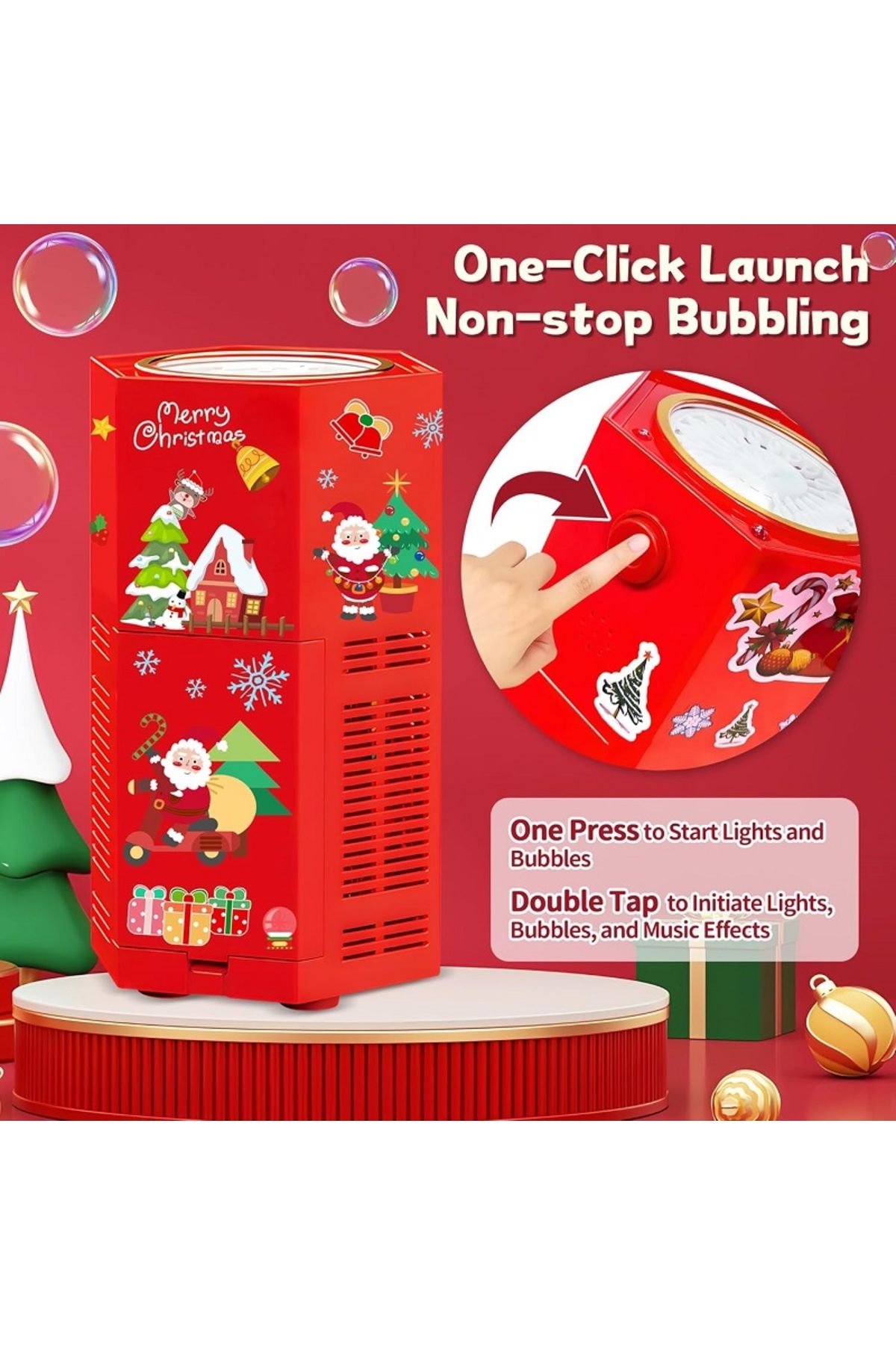 Kuzey-VIP Fire Works Bunne Machine - Automatic Bubble Machine with Sound LED Work 4