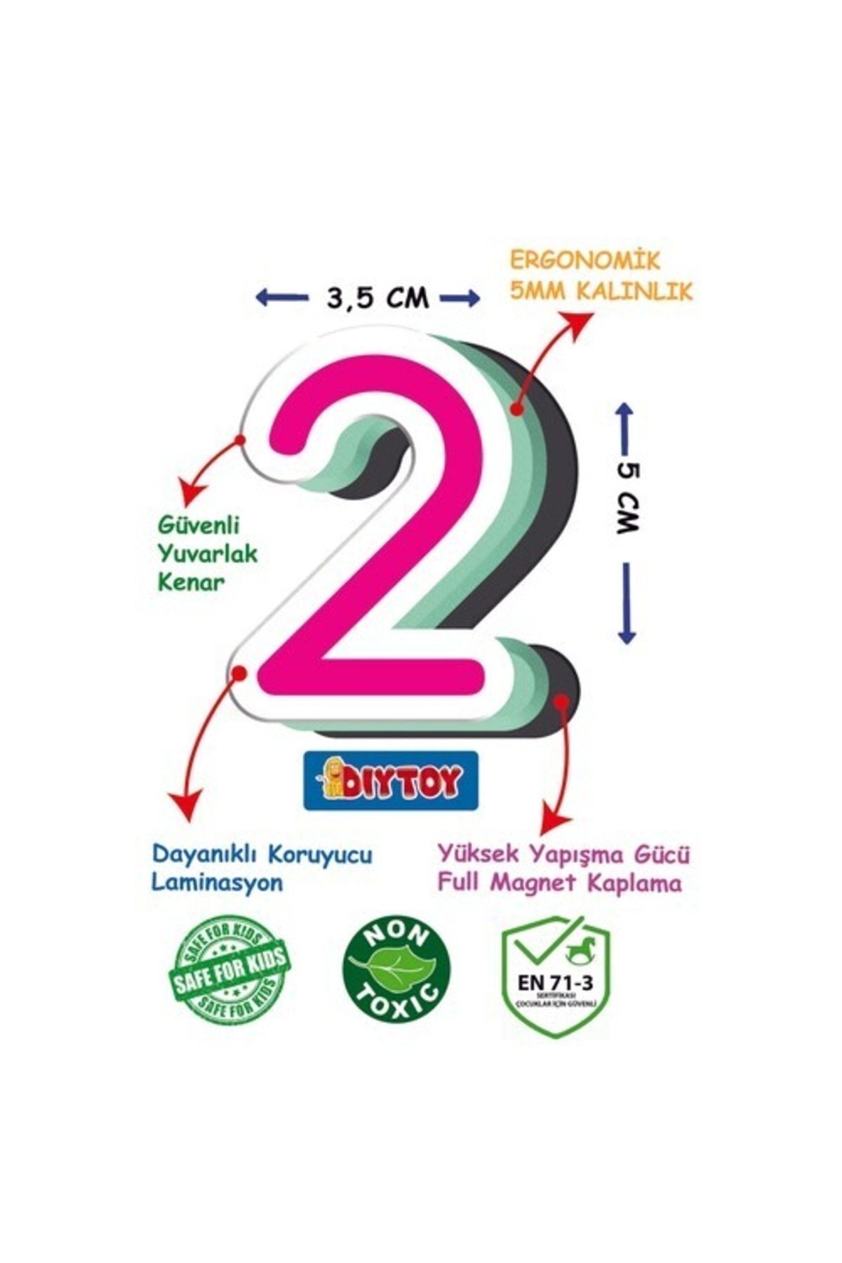 DIY Toys-9223 Model Dıytoy Magnetic Numbers Set 3