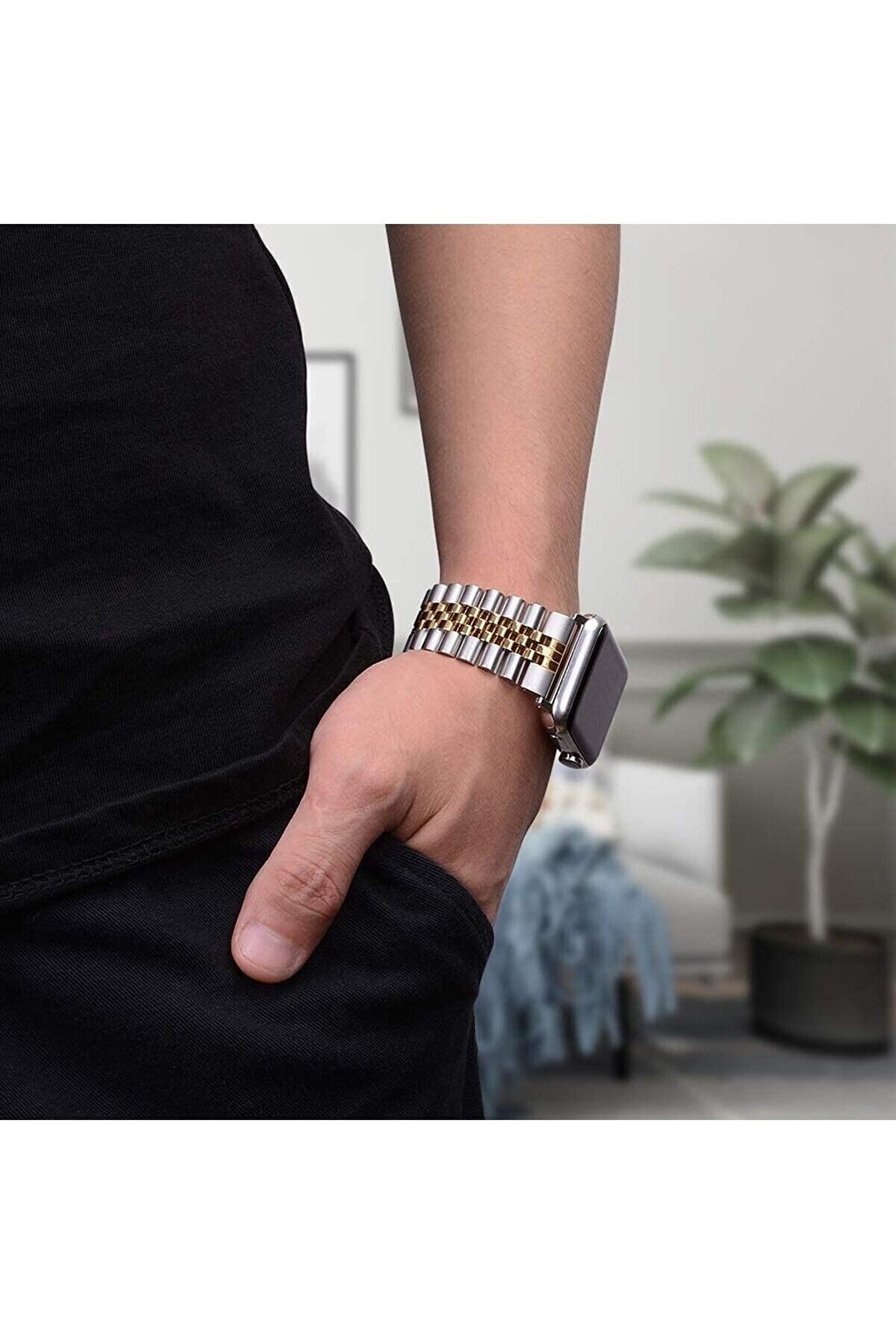 Alstrap Apple Watch Seri 2 3 4 5 6 7 8 Se Ultra Uyumlu 42 44 45 49mm Paslanmaz Celik Rolex Tasar m Kordon Fiyat Yorumlar Trendyol