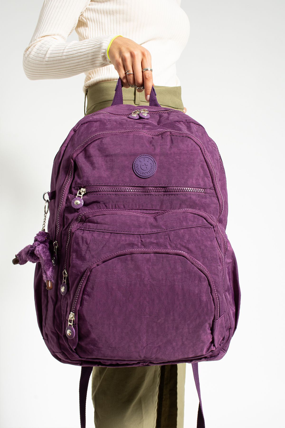 Çanta Trend-MULTI-Compartment MONKEY MEGA SCHOOL BAG WITH KEY Chain 7