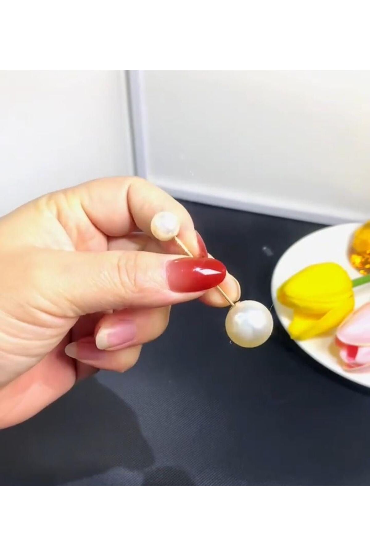 Genel Markalar inci gömlek yaka iğnesi 6 Cm