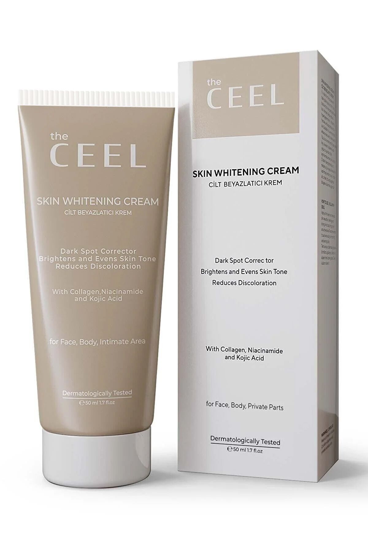 Cilt Beyazlatıcı Aydınlatıcı Glutatyonlu Leke Karşıtı Krem Kolajen, Niacinamide & Kojik Asitli 50 ml