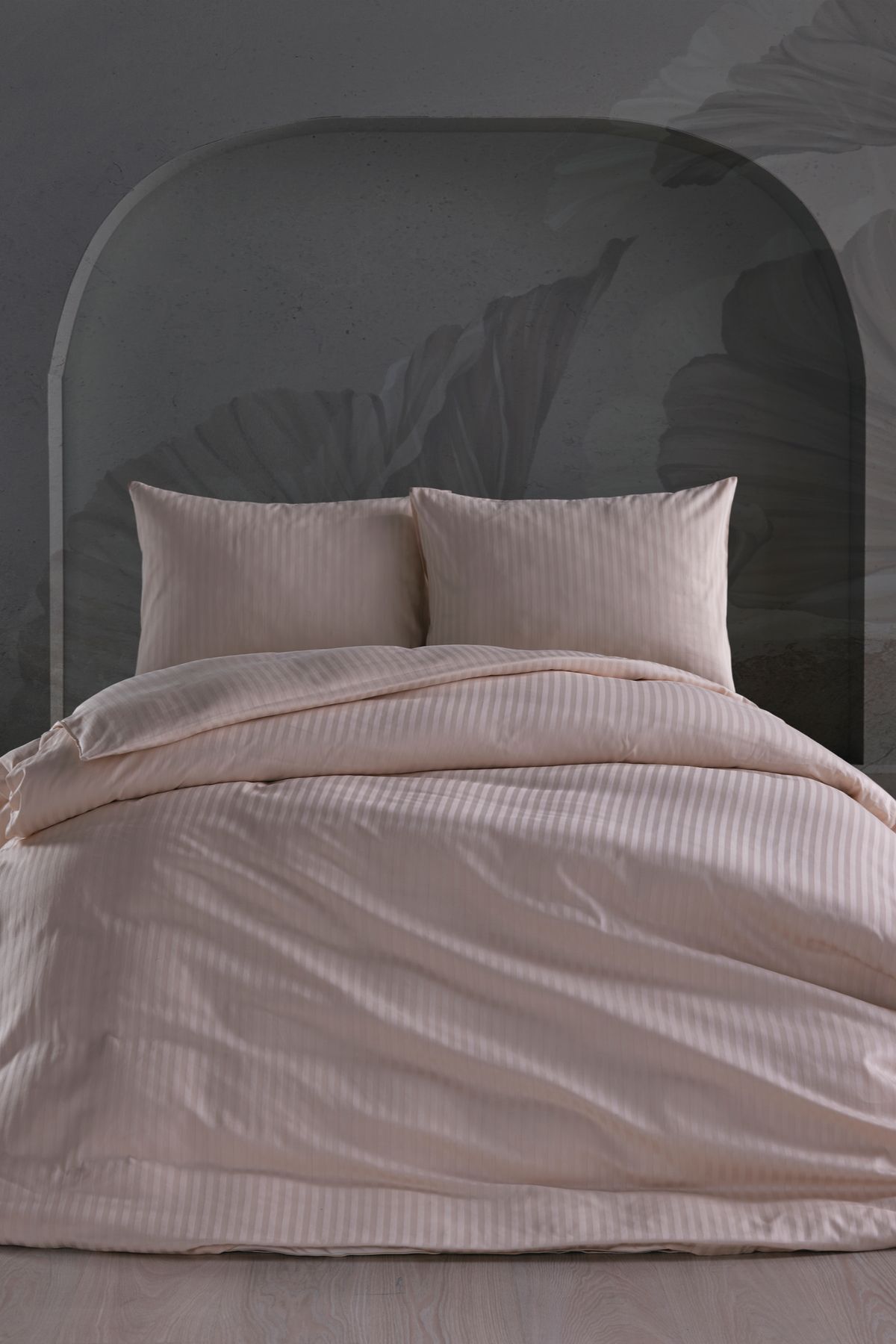 Doqu Home-طقم غطاء لحاف من الساتان Artline كريمي - مزدوج 2