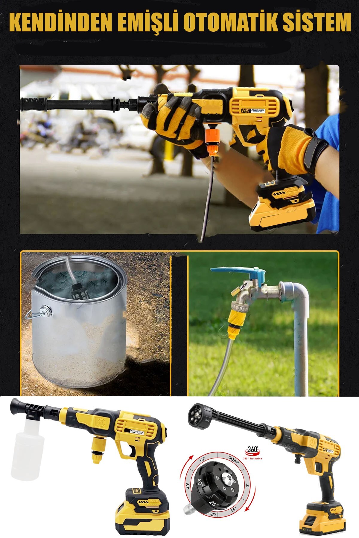 STAXX POWER 21500WH Kömürsüz BL Motor x2 Akülü Yüksek Basınçlı Oto