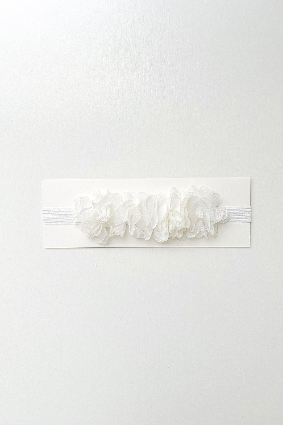 COOLMINIES Kız Bebek Çiçekli Saç Bandana -Beyaz fotoğrafı 2 (önizleme)