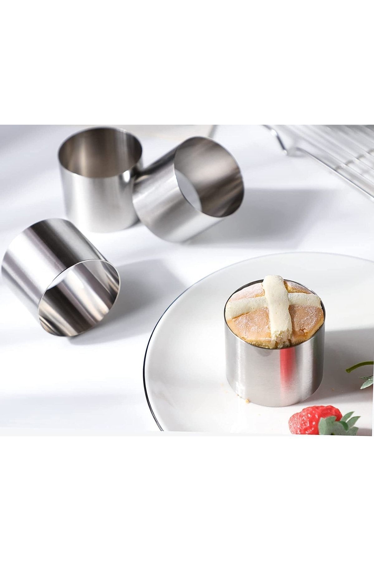 Nar kalıp-Narkalıp Round Single Parfe Cake Mold Depth 5cm Diameter 6cm 6 Pieces 4