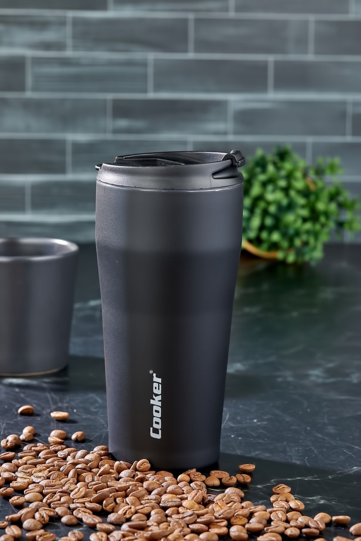 فلاسک مشکی 0.40 میل ترموس استیل ضدزنگ دو طبقه Tea Picnic Camp Outdoor Office Hotel Cafe Cooker