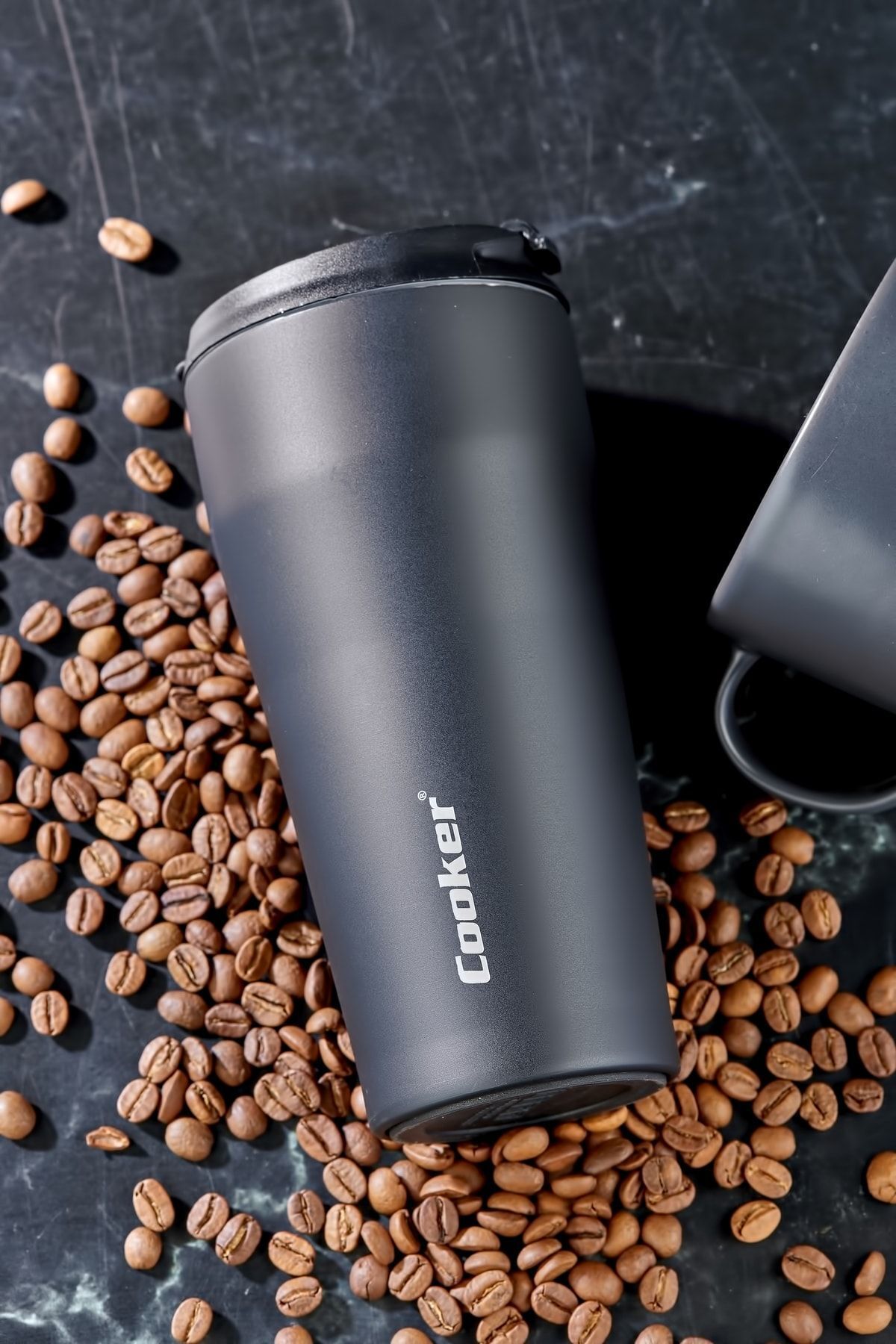 فلاسک مشکی 0.40 میل ترموس استیل ضدزنگ دو طبقه Tea Picnic Camp Outdoor Office Hotel Cafe Cooker