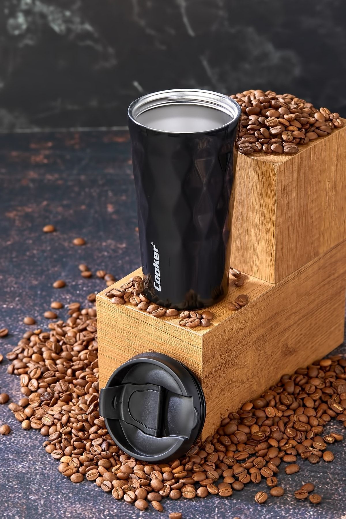 فلاسک مشکی استیل جدید 0.35 میل از ضد زنگ 350 Thermos Tea Picnic Camp Café Hotel Cooker