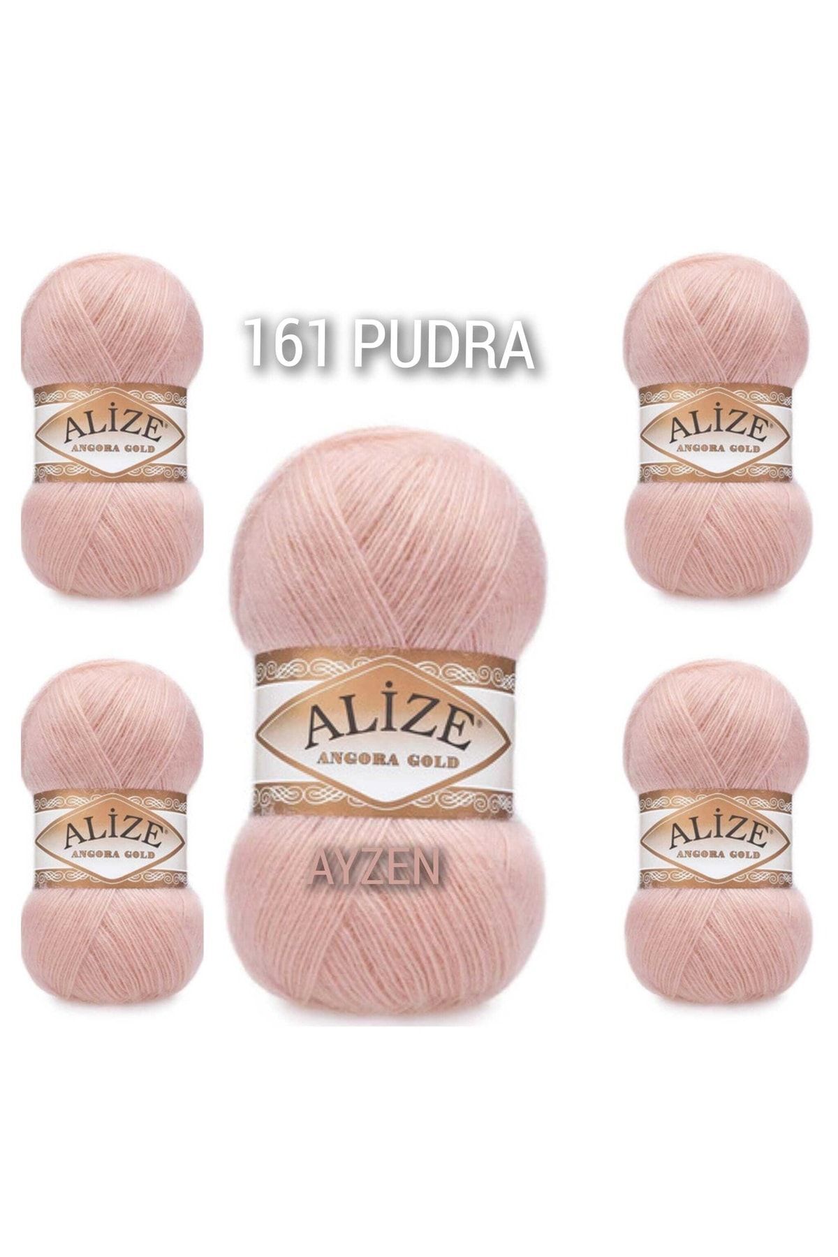 Ayzen Home Angora Gold Hand Knitting Lanyard 5 Pieces Package Color No : 161