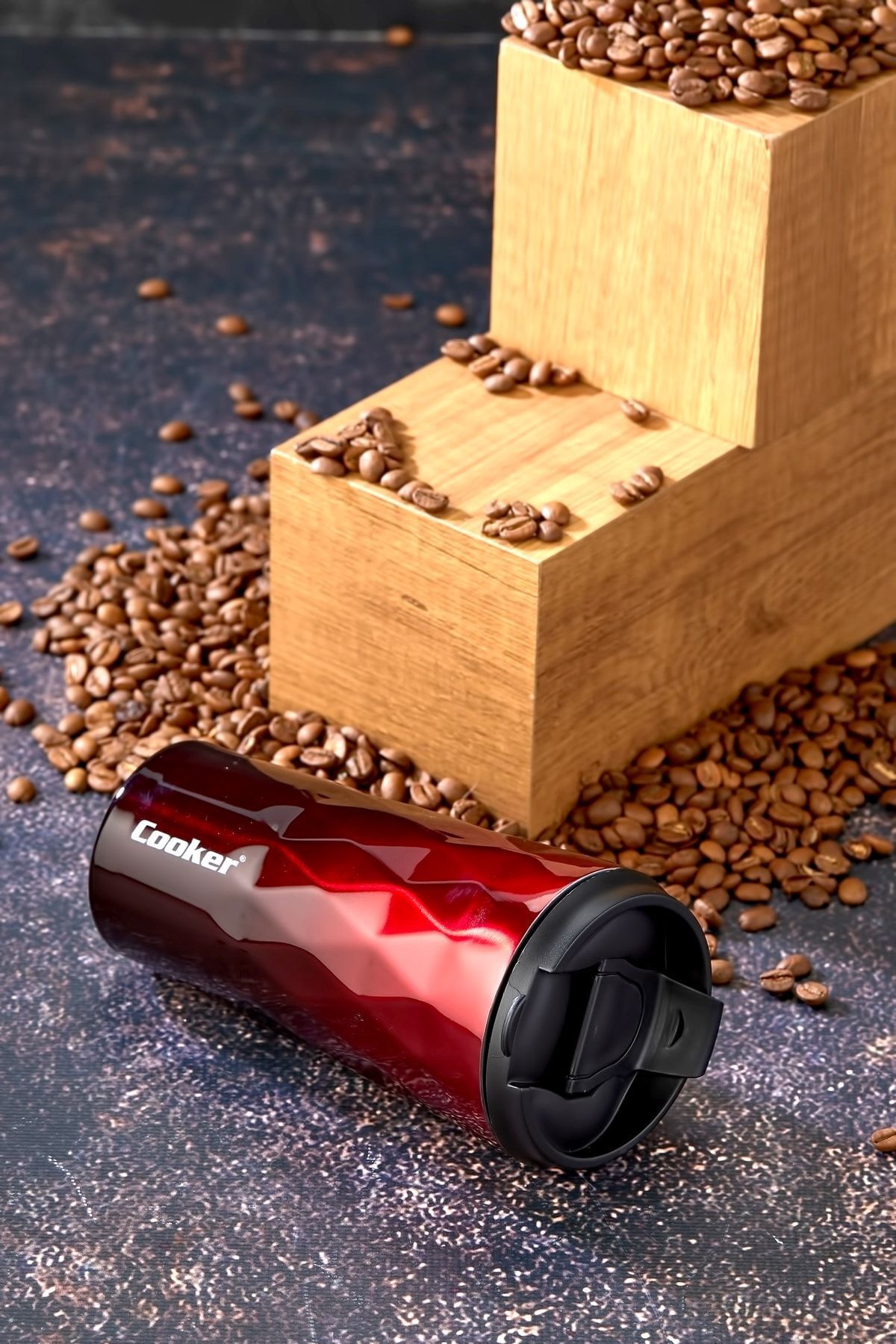 فلاسک قرمز استیل جدید 0.35 میل از ضد زنگ 350 Thermos Tea Picnic Camp Café Hotel Cooker