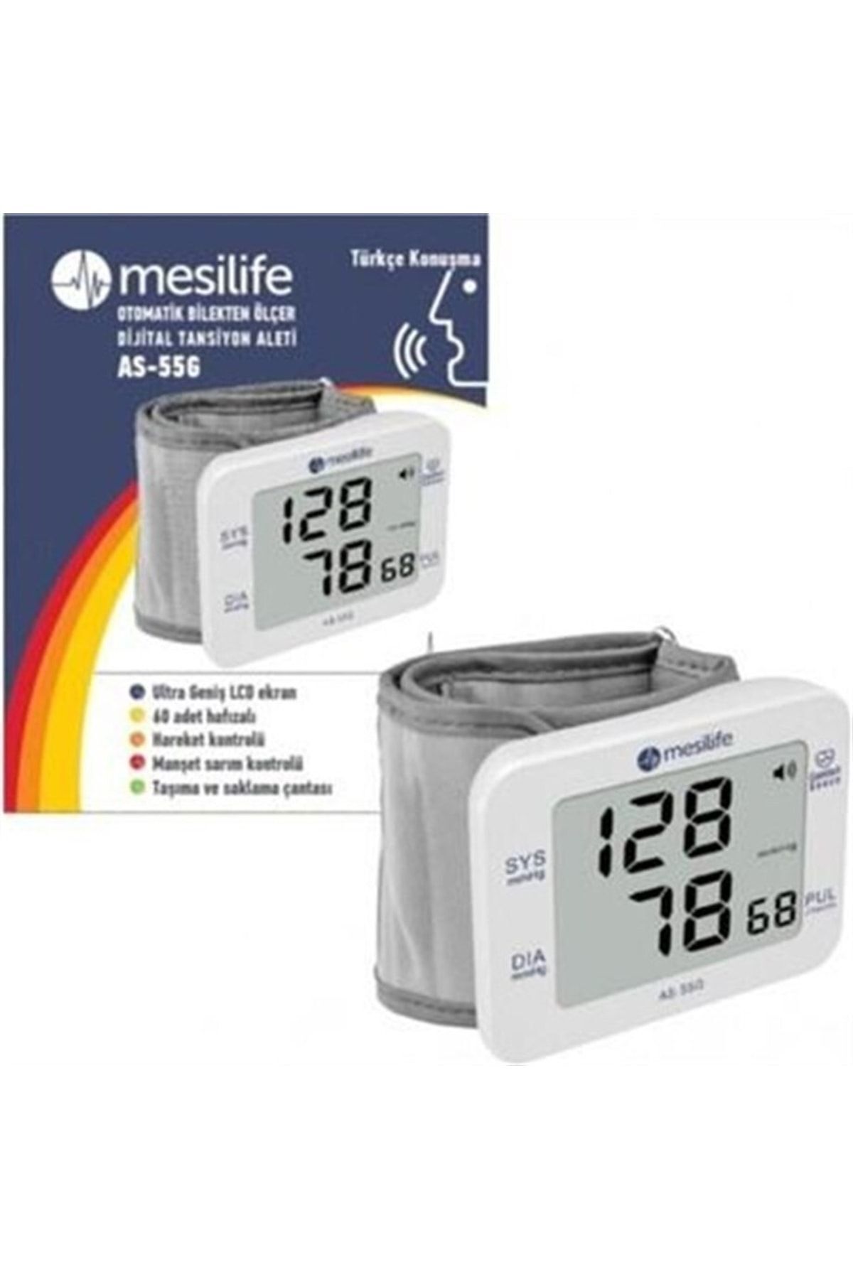 Mesilife As-55g Dijital Bilekten Ölçer Konuşan Tan
