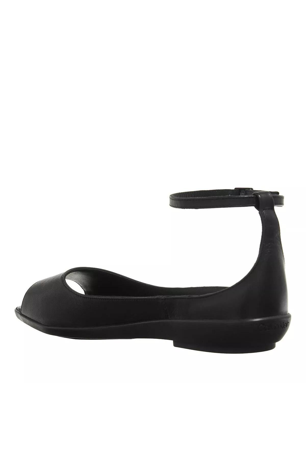 Calvin Klein-Peep Toe Ballerina Lth Black 2
