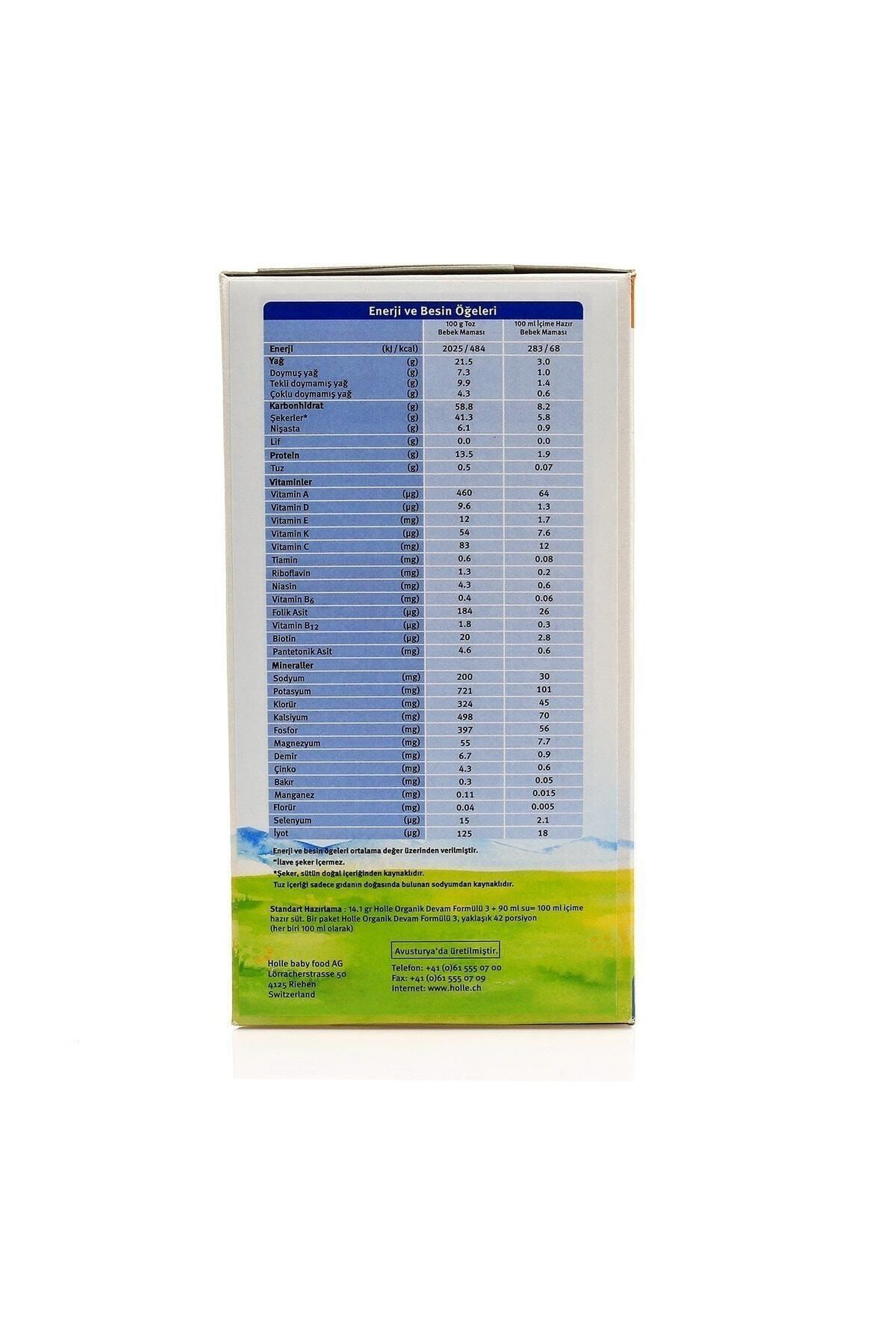 Holle Organik Devam Sütü 3 600 gr fotoğrafı 3 (önizleme)