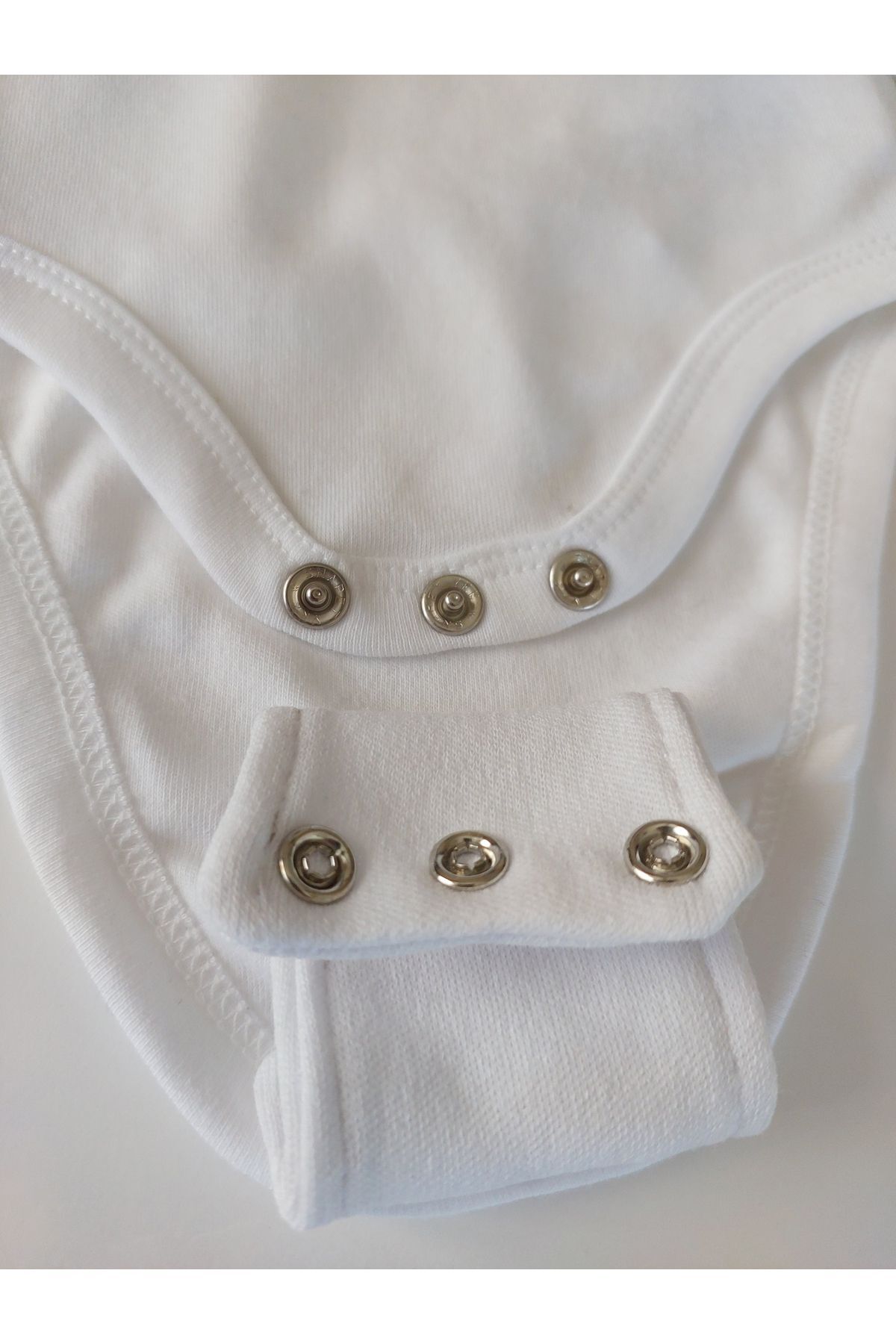 بادی نوزادی پسرانه – دخترانه سفید AngelsHug | bbz3lü8.5mmve3lü9.5mm اورجینال - تصویر 3