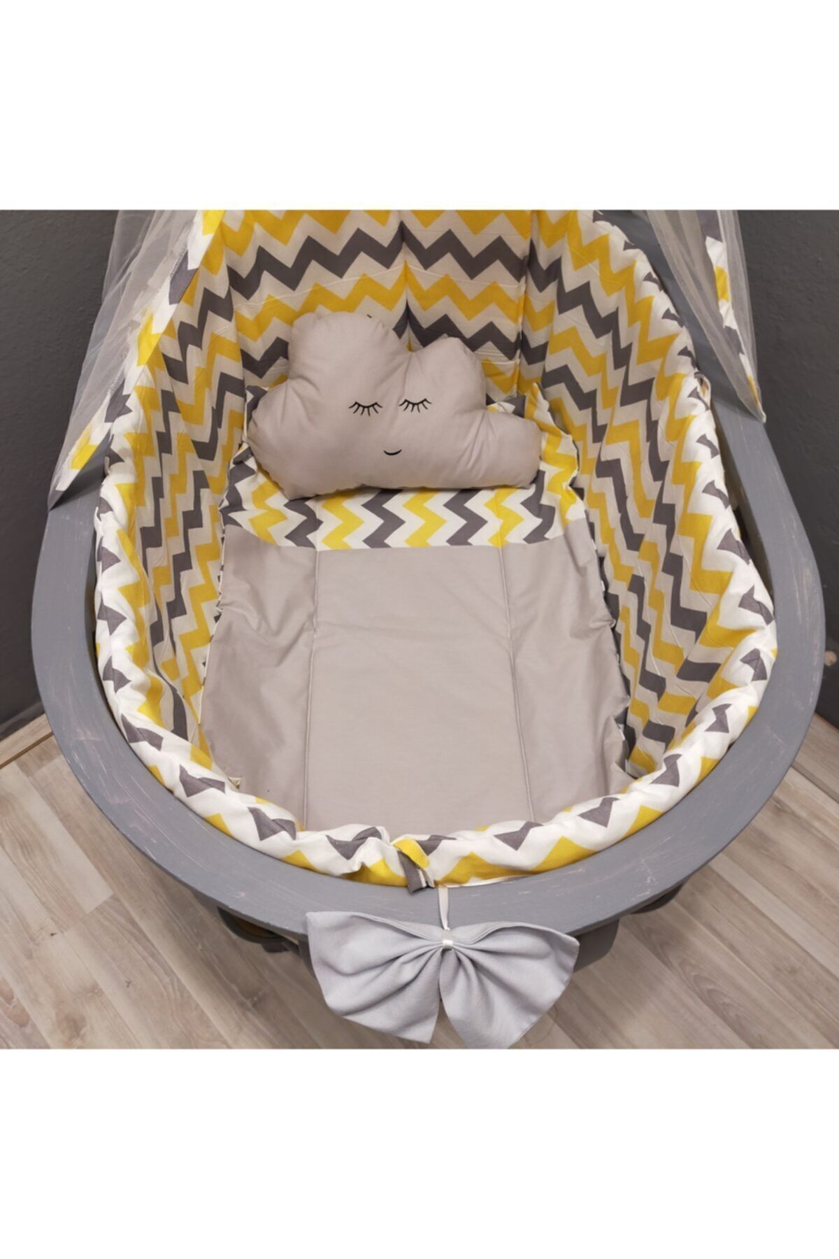 Cordelieu Bebe Sepet Beşik Için Uyku Seti Sarı Zigzaglı(beşik Dahil Değildir ) fotoğrafı 2 (önizleme)