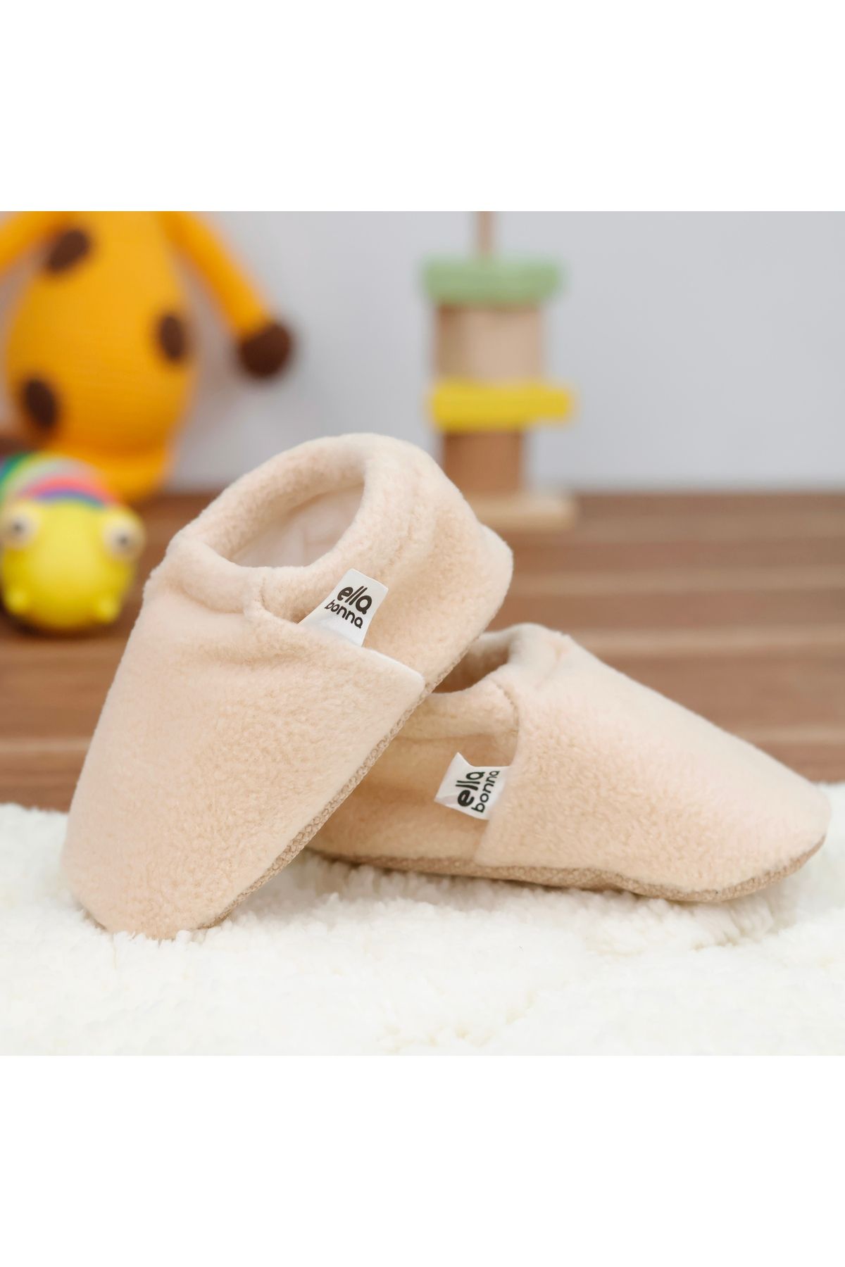 Ella Bonna-Fleece-Baby-Ärmel – rutschfeste Sohle und Bio-Baumwoll-gefütterte Heim-Kinderzimmerschuhe 6